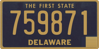 DE license plate 759871
