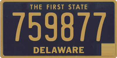 DE license plate 759877