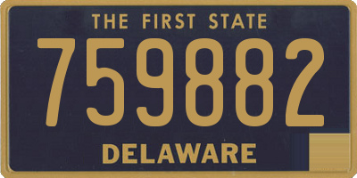 DE license plate 759882