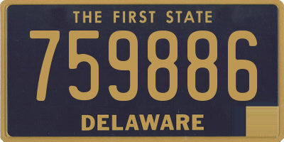 DE license plate 759886