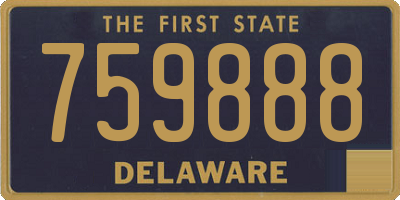 DE license plate 759888