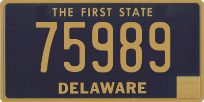 DE license plate 75989
