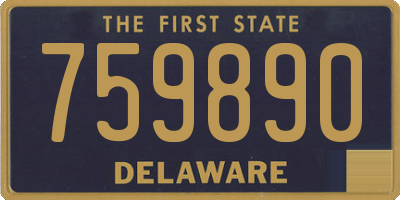 DE license plate 759890