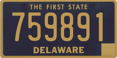 DE license plate 759891
