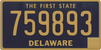 DE license plate 759893