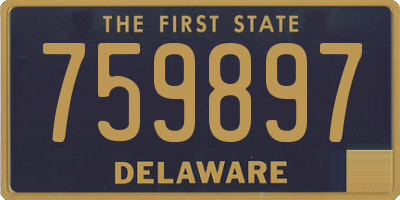 DE license plate 759897
