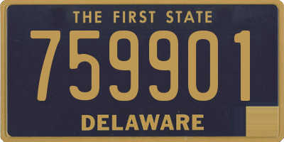 DE license plate 759901