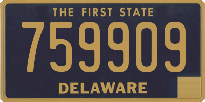 DE license plate 759909