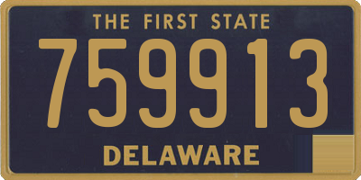 DE license plate 759913