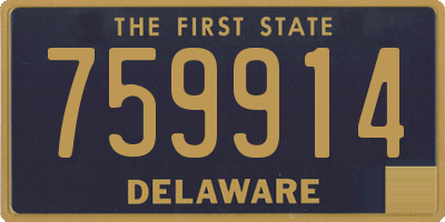 DE license plate 759914