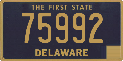 DE license plate 75992