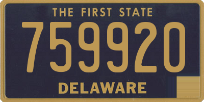 DE license plate 759920