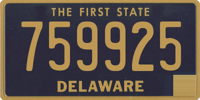 DE license plate 759925