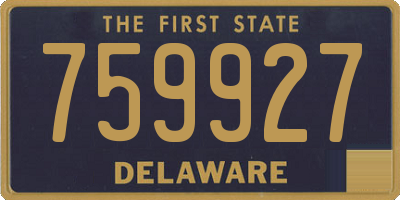 DE license plate 759927