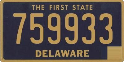 DE license plate 759933
