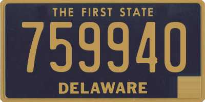 DE license plate 759940