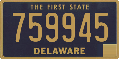 DE license plate 759945
