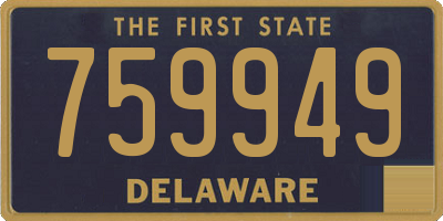 DE license plate 759949