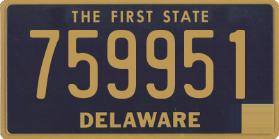 DE license plate 759951