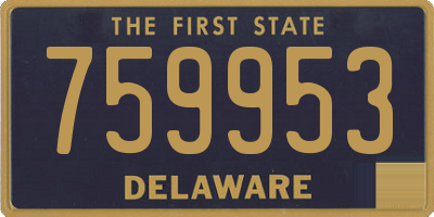 DE license plate 759953