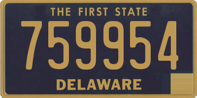 DE license plate 759954