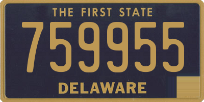DE license plate 759955