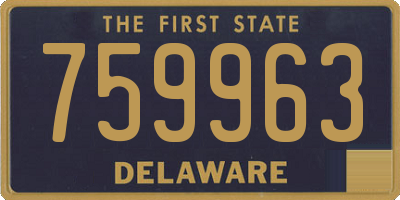 DE license plate 759963