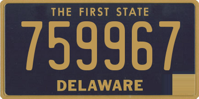 DE license plate 759967