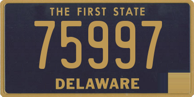 DE license plate 75997