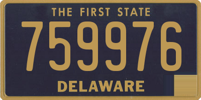 DE license plate 759976