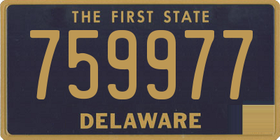 DE license plate 759977