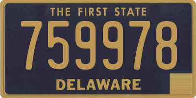 DE license plate 759978