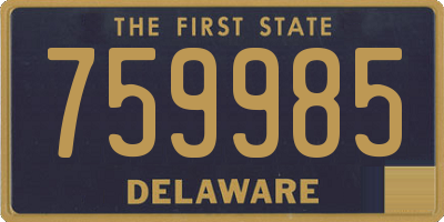 DE license plate 759985