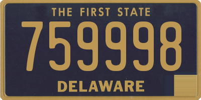 DE license plate 759998