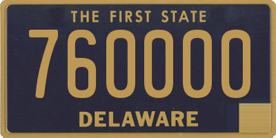 DE license plate 760000