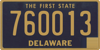 DE license plate 760013