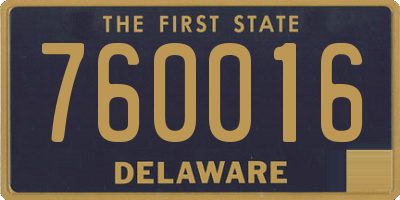 DE license plate 760016