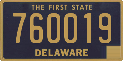 DE license plate 760019