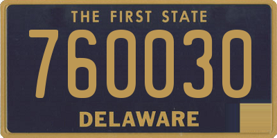 DE license plate 760030