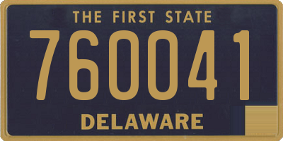 DE license plate 760041