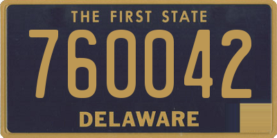 DE license plate 760042