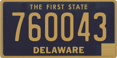 DE license plate 760043