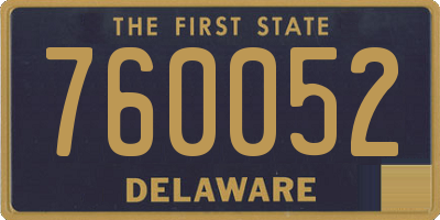 DE license plate 760052