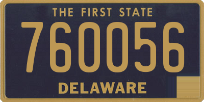 DE license plate 760056