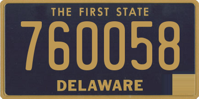 DE license plate 760058