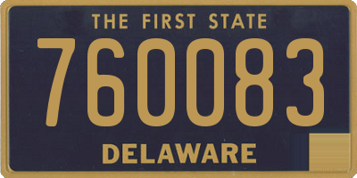DE license plate 760083