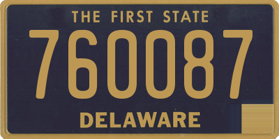 DE license plate 760087