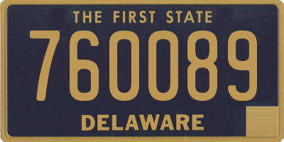 DE license plate 760089