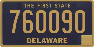 DE license plate 760090