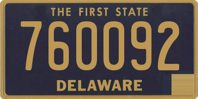 DE license plate 760092